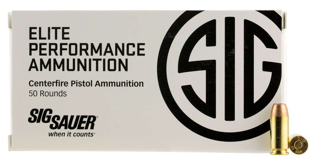 Ammunition Sig Sauer 435 ft lbs 40SW SIG E40SW1-50            VCRWN 40S  165 JHP  50/10 • Model: 435 ft lbs